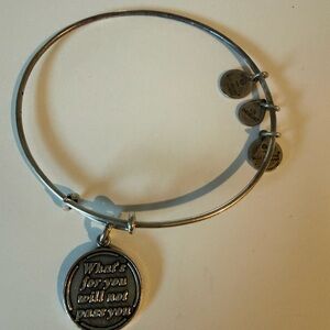Alex & Ani Silver Bangle Bracelet “Whats For You Will Not Pass You”